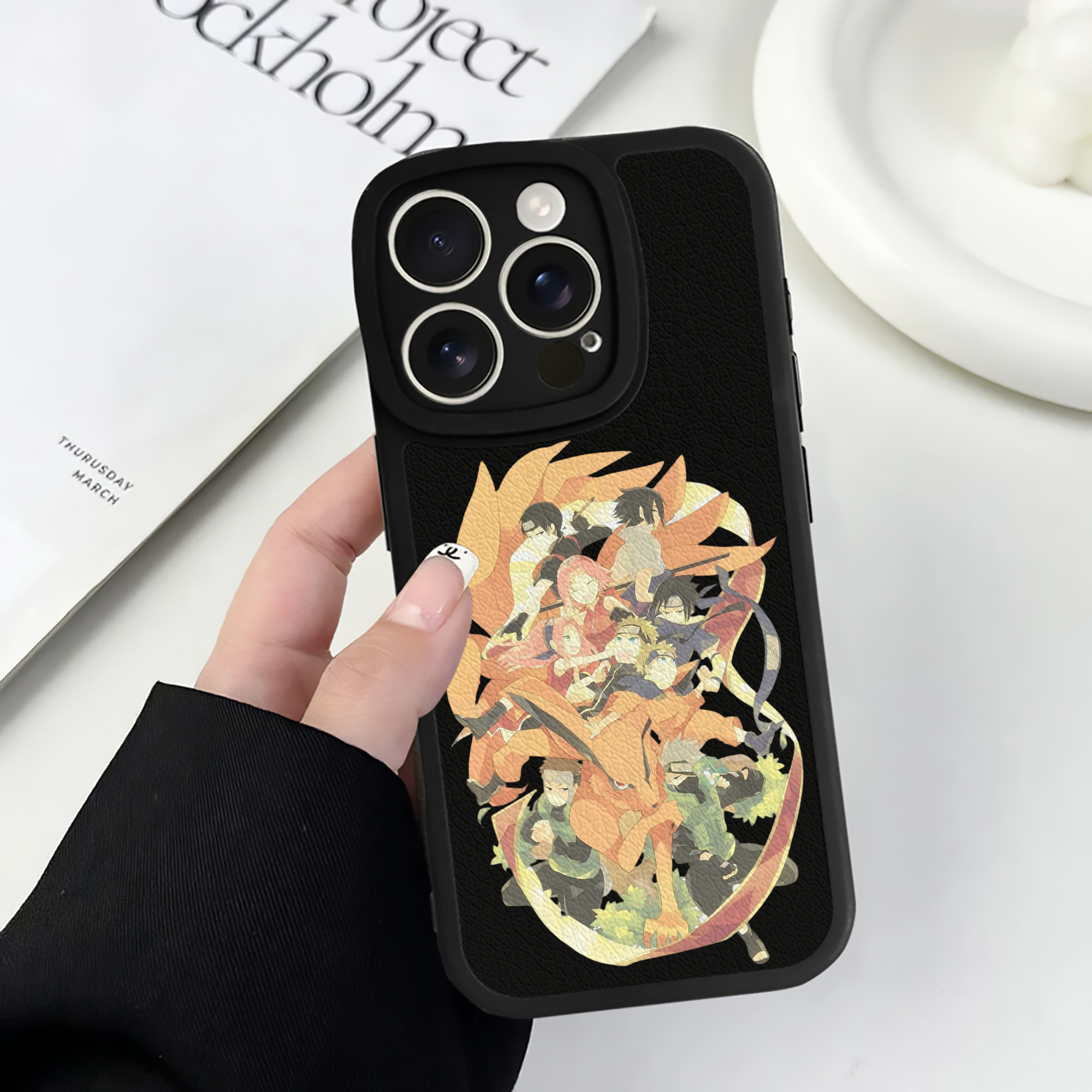 （画像用） NARUTO -ナルト- うずまき ナルト Uzumaki Naruto 【iPhone 16シリーズ対応】シリコンスマホケース（レザー調） 材質：シリコン